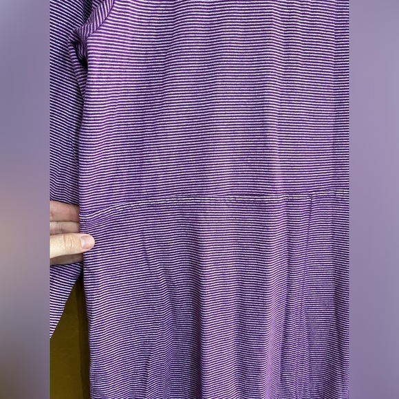 Fresh Produce Vintage Maxi Dress Purple Stripe Size Large Made in USA - Picture 9 of 9